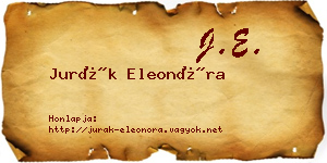 Jurák Eleonóra névjegykártya